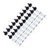 C6 40 x Metal Car Screw Body Fender Bumper Retainer Clips