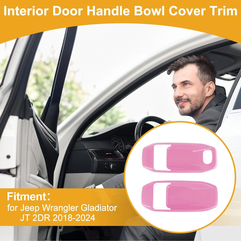 Jeep Wrangler Gladiator JT Pink Interior Door Handle Bowl Cover Trim (2018-2023)