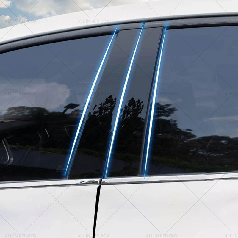 Honda Civic 6 x Black Pillar Post Cover Trims (2022)