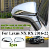 Lexus NX RX 2 x Chrome Side Mirror Cover Trim (2016–2022)