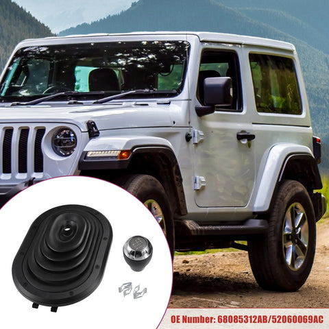 Jeep Wrangler (2007-2013) Black Gear Shifter Boot Cover