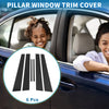 Lexus ES (2002-2006) Black 6 Pcs Door Pillar Window Trim