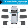 Kia Carnival YP 6 x Magnetic Mesh Sunshades (2015-2020)