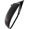 Black Textured Manual Side View Mirror Driver Side Left