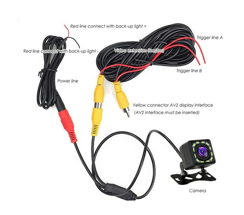 Mazda 12 LED Car Reverse Rear View Backup Color Parking Camera