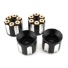 Harley Big Twin 1340 Evo 4 x Black White Spark Plug Nut Caps (1985-1999)