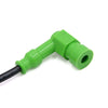 Motorcycle Engine 4 x Silicone 90° Spark Cap Ignition Wire Cable Green