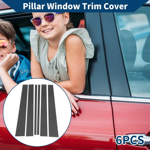 Ford Expedition 6 Pcs Door Pillar Window Trim Carbon Fiber (2003-2023)