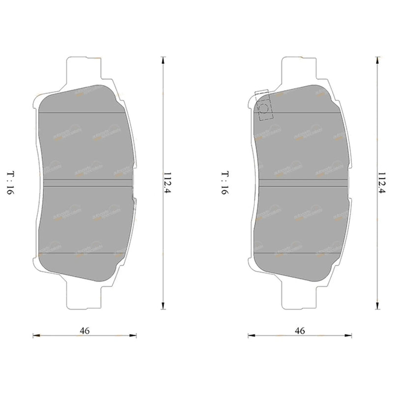 Toyota Echo Front Disc Brake Pad Set (1999–2005)