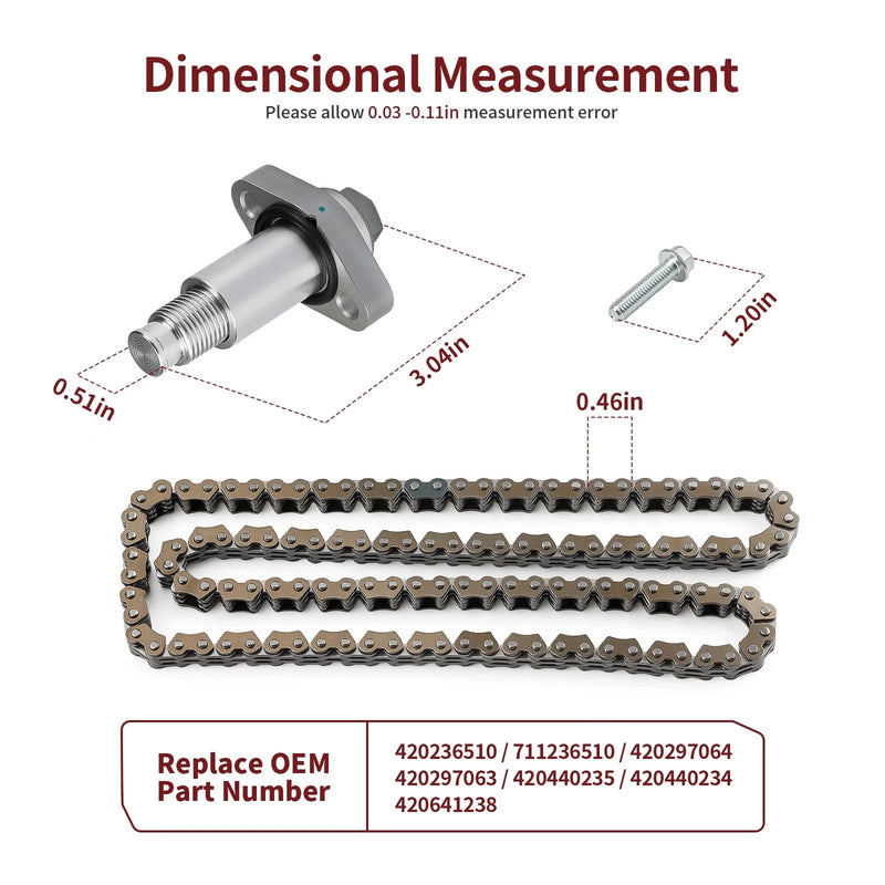 Can-am Skandic V800 Tundra Aluminum Cam Timing Chain Tensioner (2007–2012)
