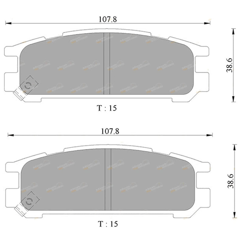 Subaru Liberty Rear Disc Brake Pad Set (1989 - 1999)