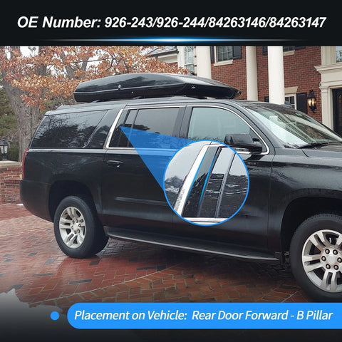 Chevrolet Suburban Rear Door B-Pillar Trim Panel Pair (2015 - 2018)