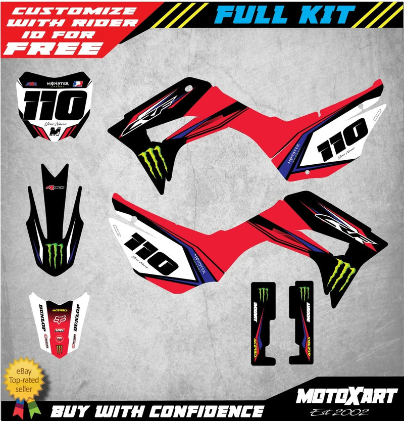 Honda CRF110 2019-2023 SURGE STYLE Stickers Custom Graphics Kit