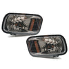Dodge Ram 1500 2500 3500 Black Front Fog Light Lamps (2009-2012)