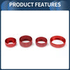 GMC Canyon (2015-2022) - 7 Pcs Red 4WD Headlight Switch Knob Cover Ring