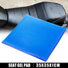 Motorcycle Seat Gel Pad 35x35x1cm Shock Absorption Mat Blue