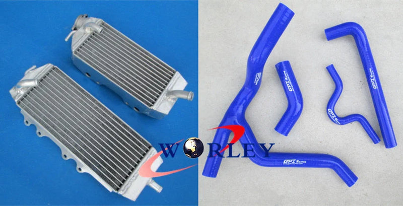 Kawasaki KX250F KXF250 Aluminum Radiator + Y Hose (2006-2008)