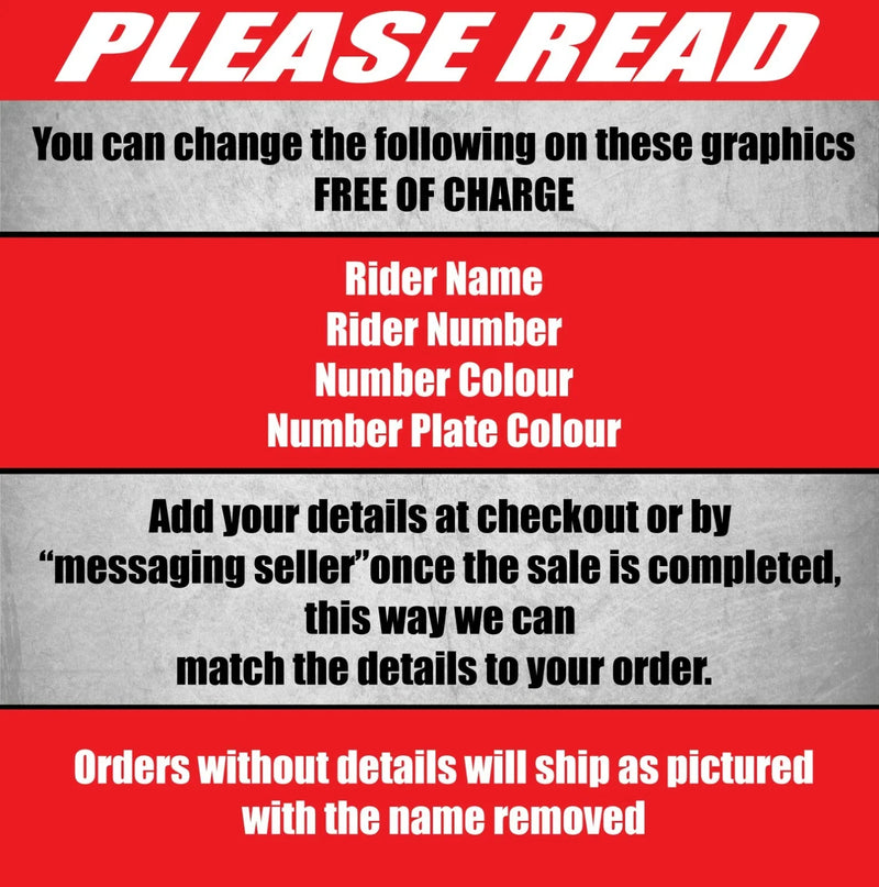 Yamaha YZ 250 (2006-2007) - Retro Style Stickers / Decals Custom Graphic Kit