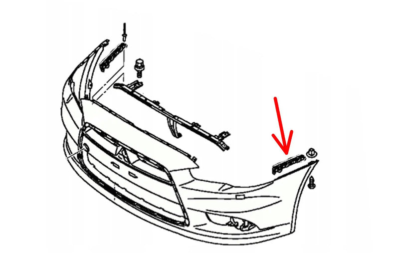 Mitsubishi Lancer EX GTS Sedan Bumper Bracket (2009-2015)