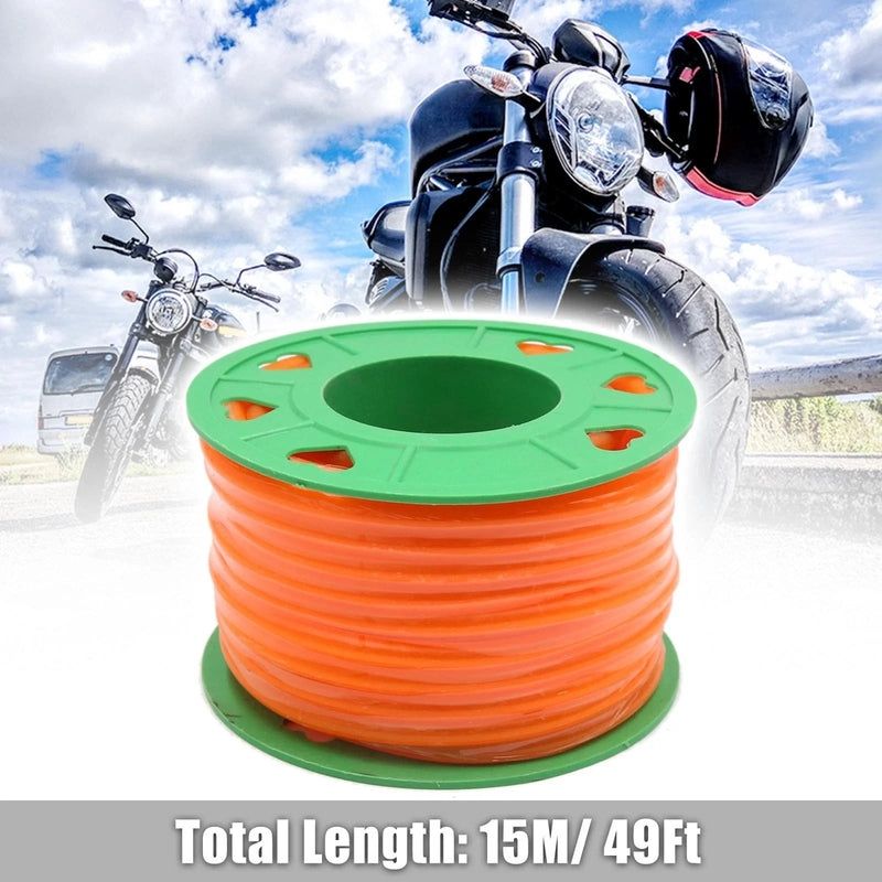 Universal 15M Universal 15M Motorcycle Silicone Fuel Pipe Tube Hose Orange