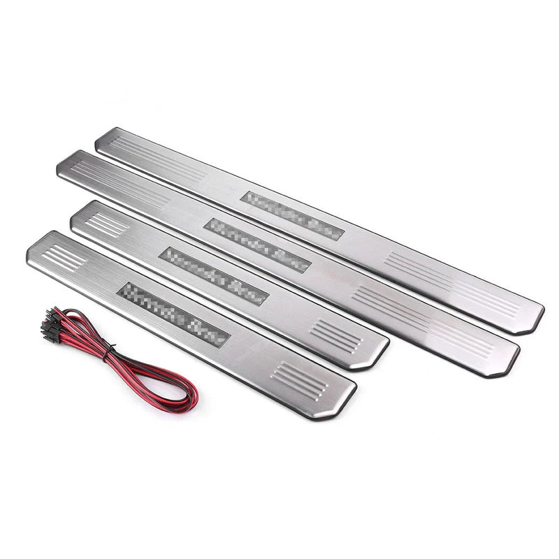 Mercedes Benz E-Class W210 W211 W212 C-Class W204 4pcs Door Sill Scuff Plates