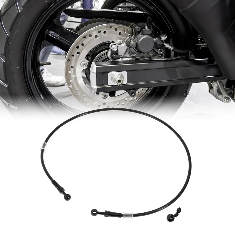 Motorcycle Stainless Steel Braided PU 110cm Brake Clutch Oil Hose Line