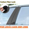 LEXUS LS430 6PCS / Carbon Fiber Window Door Trim Pillar Posts Cover (2001–2006)