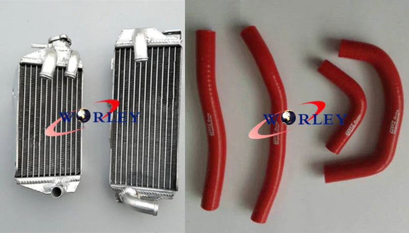 Honda CRF450R Aluminum Radiator + Blue Silicone Hose (2017-2018)