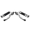 Street Twin Silver Extendable Brake Clutch Lever Grip Set (2016-2023)