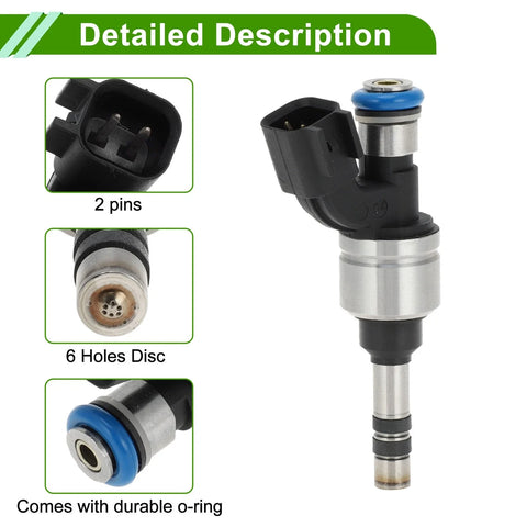 Chevrolet Malibu 2.4L Black Fuel Injector (2013-2014)