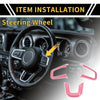 Jeep Wrangler JL JLU (2018-2024) - Pink Steering Wheel Cover Trim