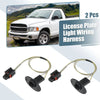 Dodge Ram 1500 2 x License Plate Light Wiring Harness Socket (2009-2018)
