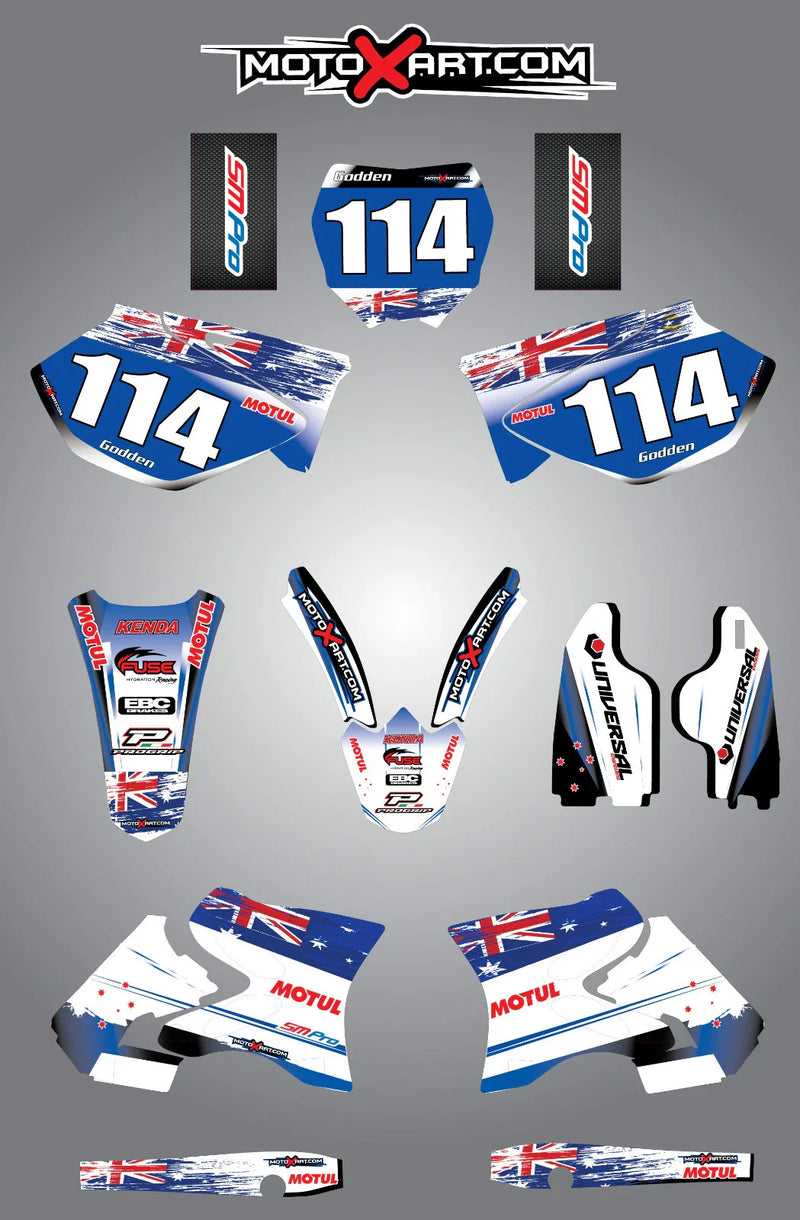 Yamaha YZ 125 (2008-2014) - Aussie Pride Stickers Custom Graphic Kit
