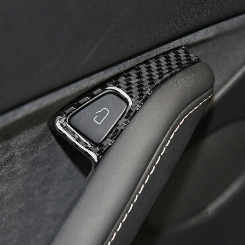 Tesla Model 3, Y 4x Carbon Fiber Window Lift Switch Button Covers