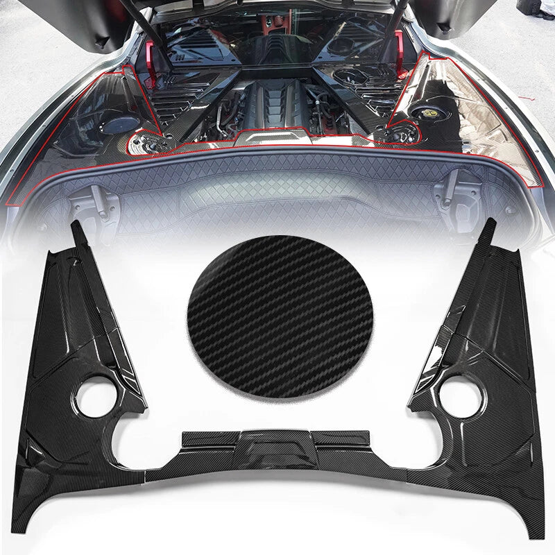 Corvette C8 7X Carbon Fiber Engine Bay Trim Cover (2020-2024)