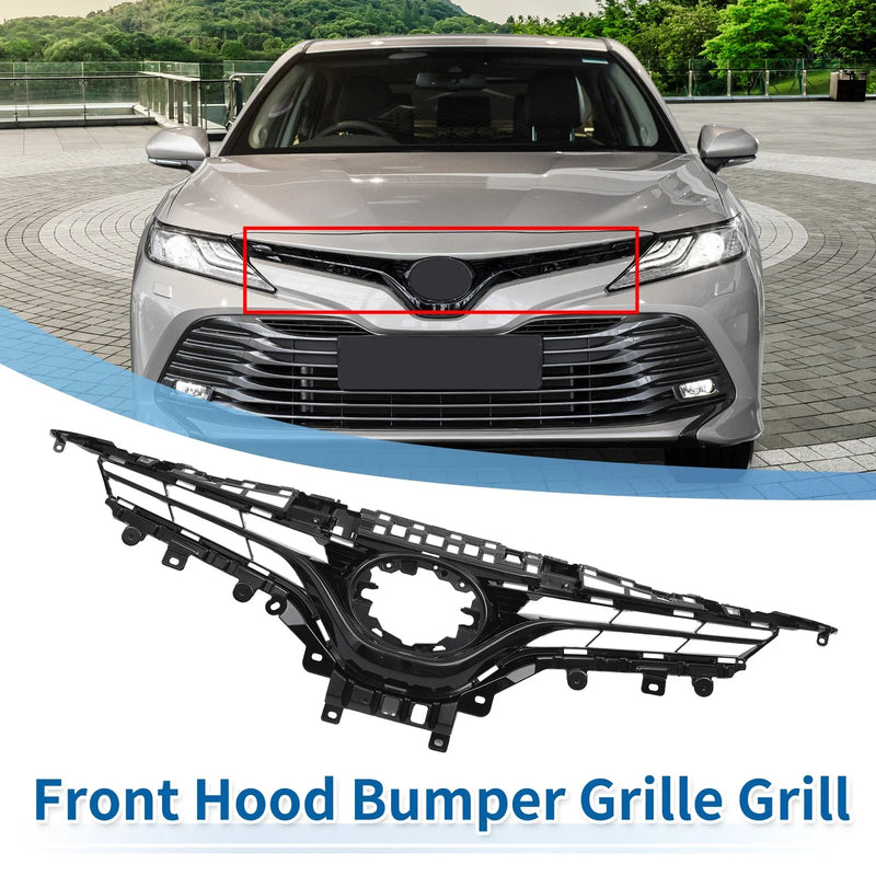 Toyota Camry LE (2018-2020) Black Front Hood Bumper Grille