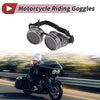 Universal 1 Pc Motorcycle Goggles Black Lens Silver Tone Frame Glass ABS