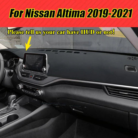 Nissan Altima Dashboard Cover Black Leather Protector Pad Mat (2019–2021)