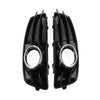 Audi A3 Front Bumper Fog Light Grille Covers with Chrome Ring (09-12)