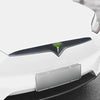 For Tesla Model X 2017-2020 Carbon Fiber Front Bumper Central Grille Cover Trim