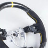 Subaru Impreza WRX / STI Flat Bottom Carbon Suede Yellow Steering Wheel (2008-2014)