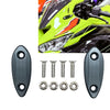 Kawasaki ZX6R Gray Rearview Mirror Block Off Base Plates (2009-2015)