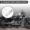Universal Motorcycle Exhaust Muffler Pipe / 225x60mm / Heat Shield