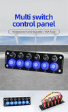 Car Motorhome RV DC12V Blue LED Multi Port Socket Toggle Switch