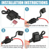 Car 4 x 18 Gauge Mini Blade Style Inline Fuse Holders w/ 40A Fuses