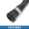 BMW X6 XDrive50i (2008-2019) Rubber Black 1 Pc Radiator Hose