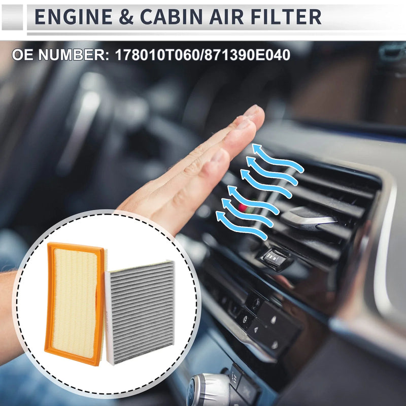 Toyota Camry 2.5L 3.5L Engine Cabin Air Filter Combo (2018-2024)