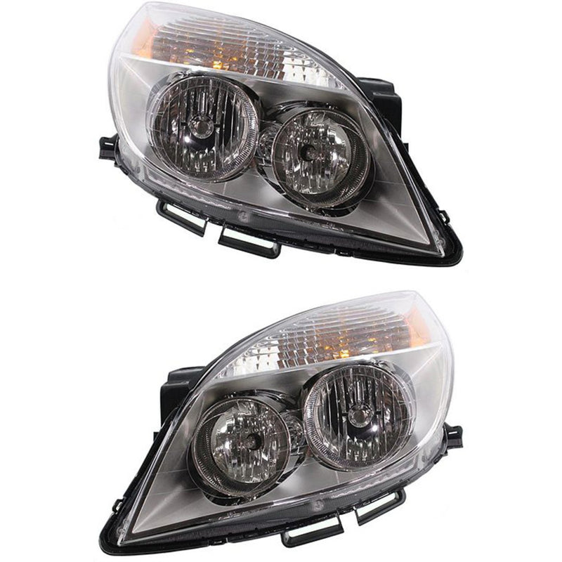 Headlight Set For 2007-2009 Saturn Aura Halogen Left and