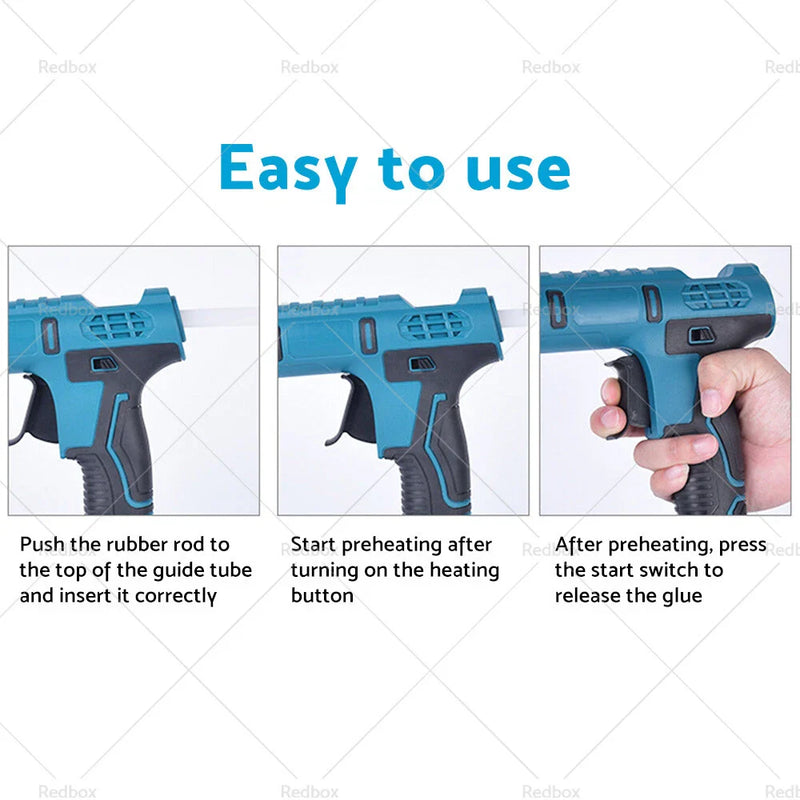 Makita 18V Battery Cordless Hot Glue Gun +  11mm Glue Sticks