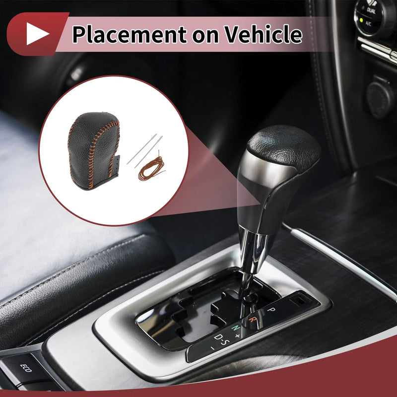 Acura ZDX (2010 - 2012) Faux Leather Black / Brown Knob Cover